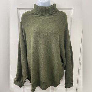 beachlunchlounge Olive Green Turtleneck Sweater